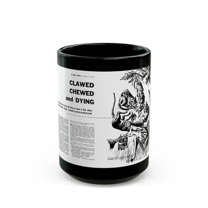 Clawed Chewed and Dying, True Men Stories, December 1958 - Black Coffee Mug 15oz - Go Mug Yourself