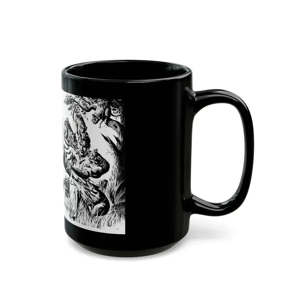Clawed Chewed and Dying, True Men Stories, December 1958 - Black Coffee Mug - Go Mug Yourself