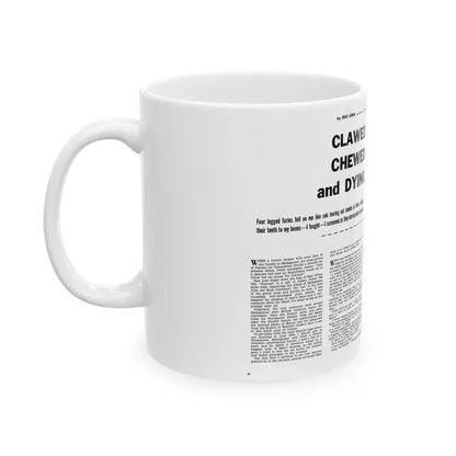 Clawed Chewed and Dying, True Men Stories, December 1958 - White Coffee Mug - Go Mug Yourself