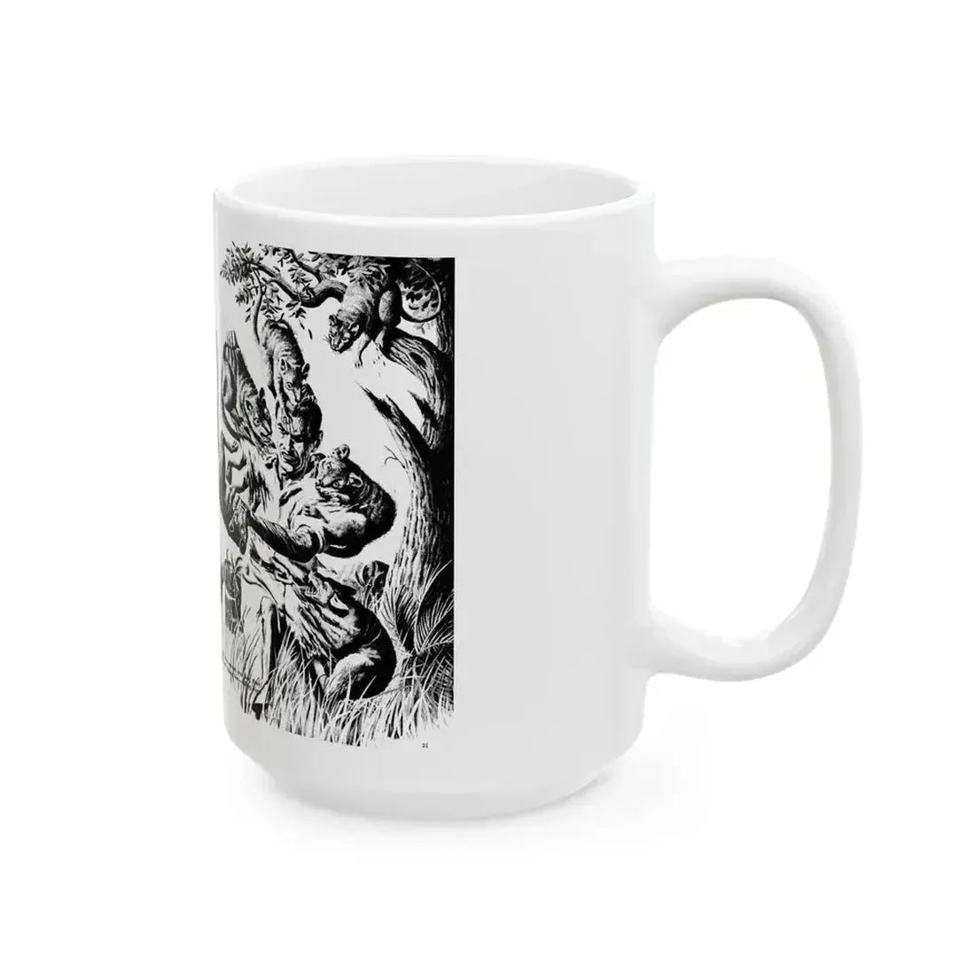 Clawed Chewed and Dying, True Men Stories, December 1958 - White Coffee Mug - Go Mug Yourself