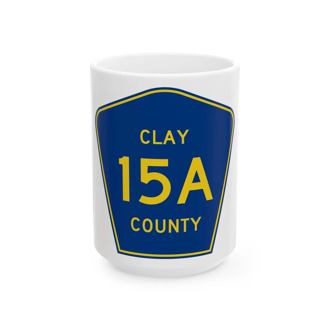 Clay County 15A (Florida) (Road Sign) White Coffee Mug 15oz - Go Mug Yourself