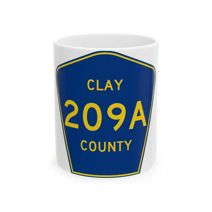 Clay County 209A (Florida) (Road Sign) White Coffee Mug 11oz - Go Mug Yourself