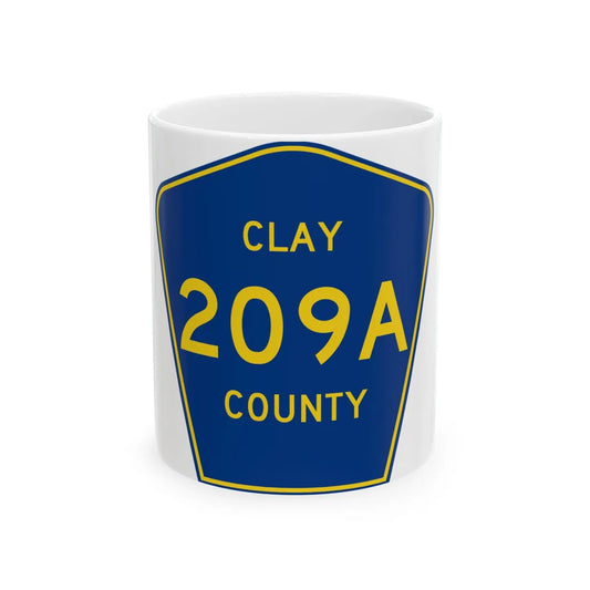 Clay County 209A (Florida) (Road Sign) White Coffee Mug 11oz - Go Mug Yourself