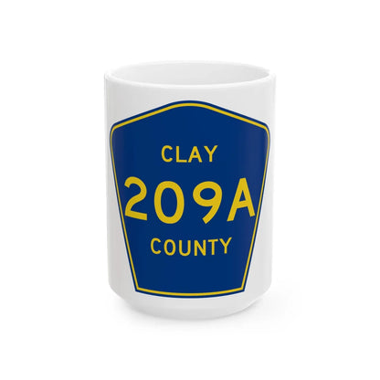 Clay County 209A (Florida) (Road Sign) White Coffee Mug 15oz - Go Mug Yourself