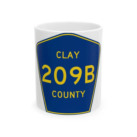 Clay County 209B (Florida) (Road Sign) White Coffee Mug 11oz - Go Mug Yourself
