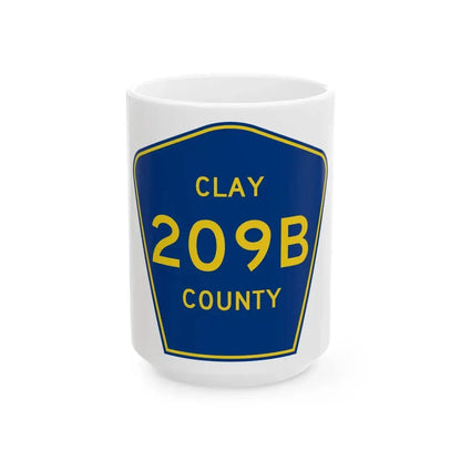 Clay County 209B (Florida) (Road Sign) White Coffee Mug 15oz - Go Mug Yourself