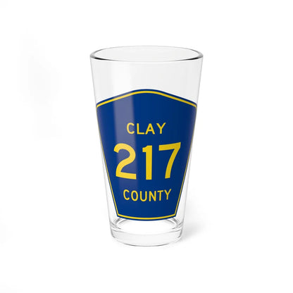Clay County 217 (Florida) (Road Sign) Pint Glass 16oz 16oz - Go Mug Yourself