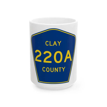 Clay County 220A (Florida) (Road Sign) White Coffee Mug 15oz - Go Mug Yourself