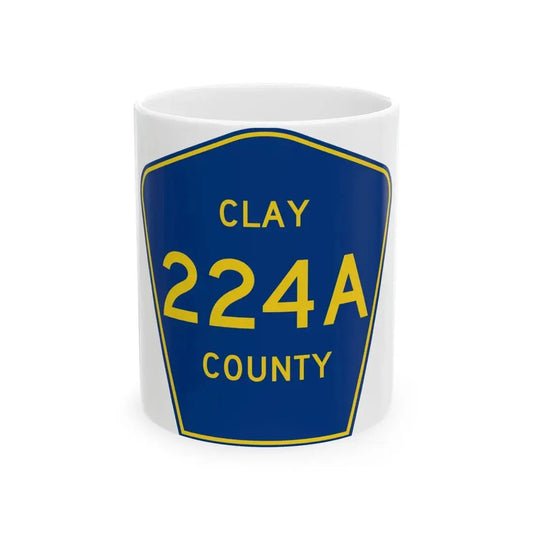Clay County 224A (Florida) (Road Sign) White Coffee Mug 11oz - Go Mug Yourself