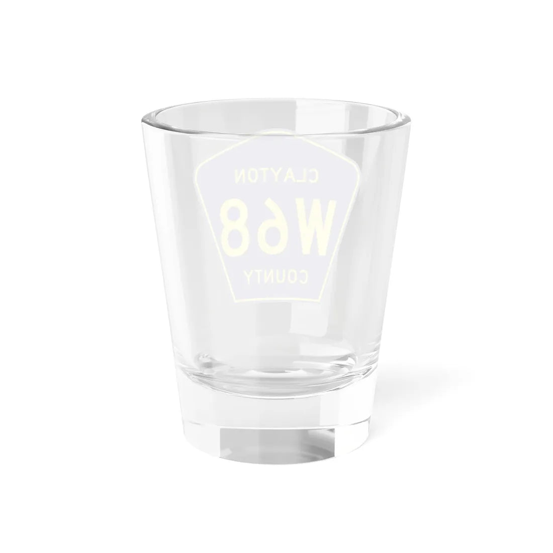 Clayton County Route W68 IA (Iowa) (Road Sign) Shot Glass 1.5oz - Go Mug Yourself