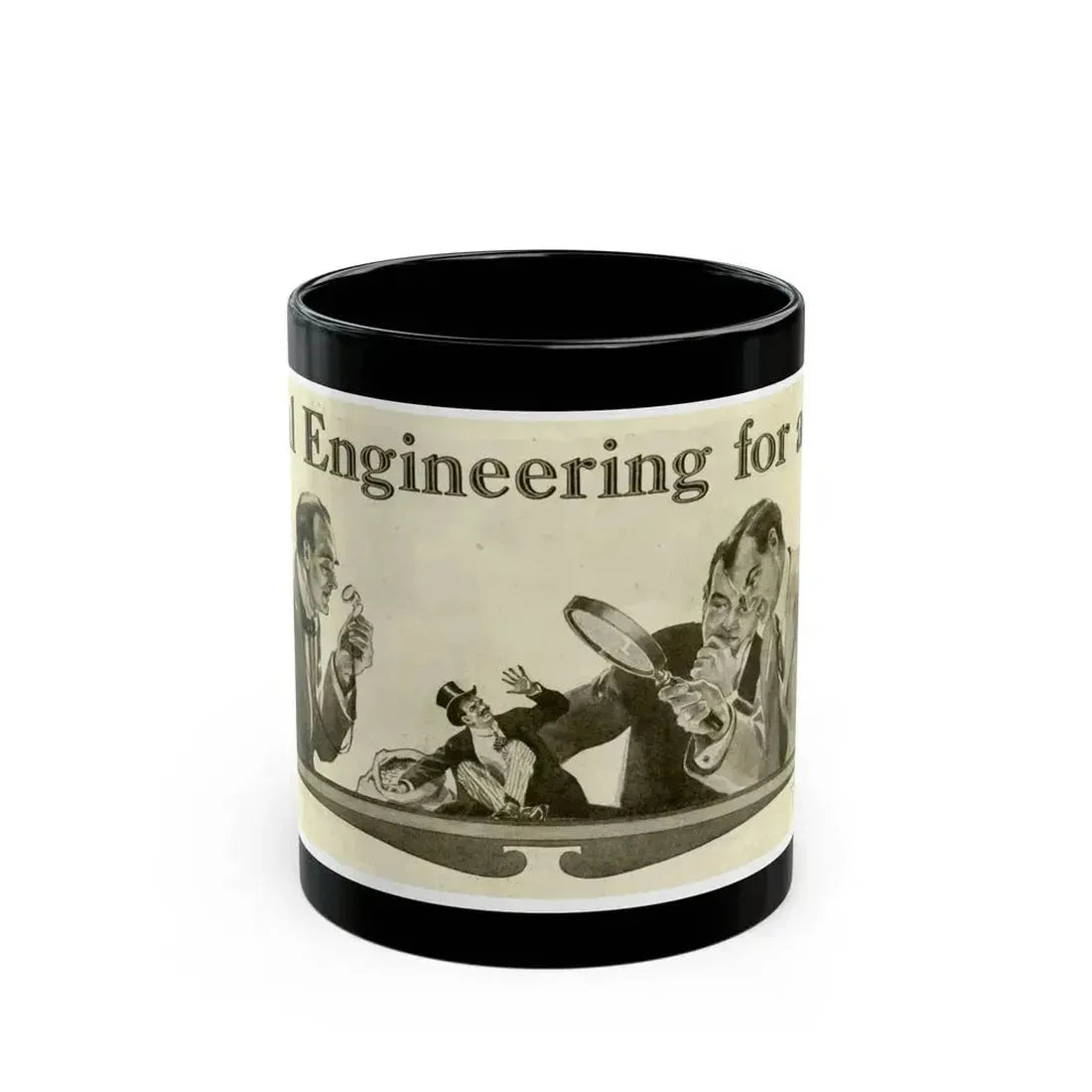 Cleaning Up Boston ad, 1909 - Black Coffee Mug 11oz - Go Mug Yourself