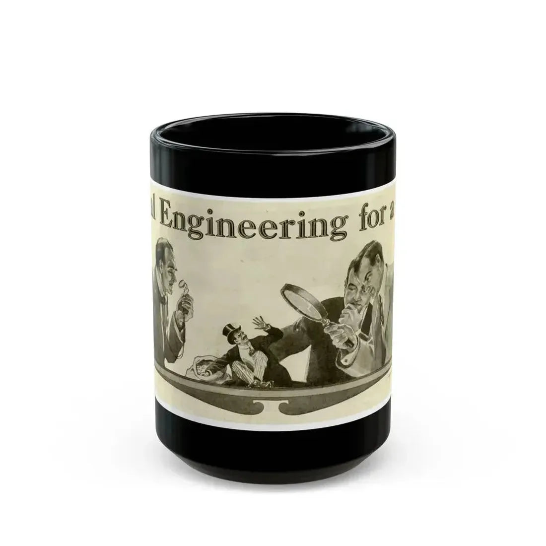 Cleaning Up Boston ad, 1909 - Black Coffee Mug 15oz - Go Mug Yourself