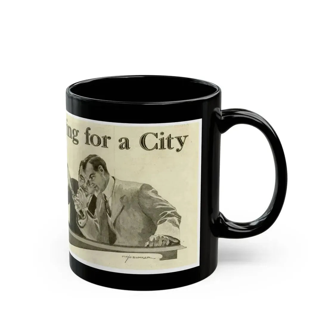 Cleaning Up Boston ad, 1909 - Black Coffee Mug - Go Mug Yourself