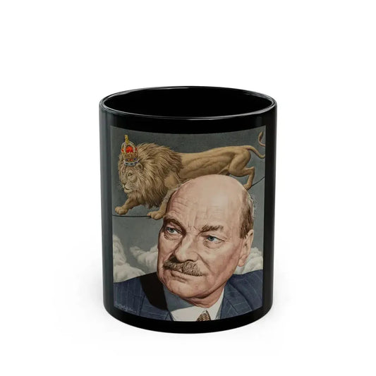 Clement Attlee, Time magazine cover, February 6, 1950 - Black Coffee Mug 11oz - Go Mug Yourself