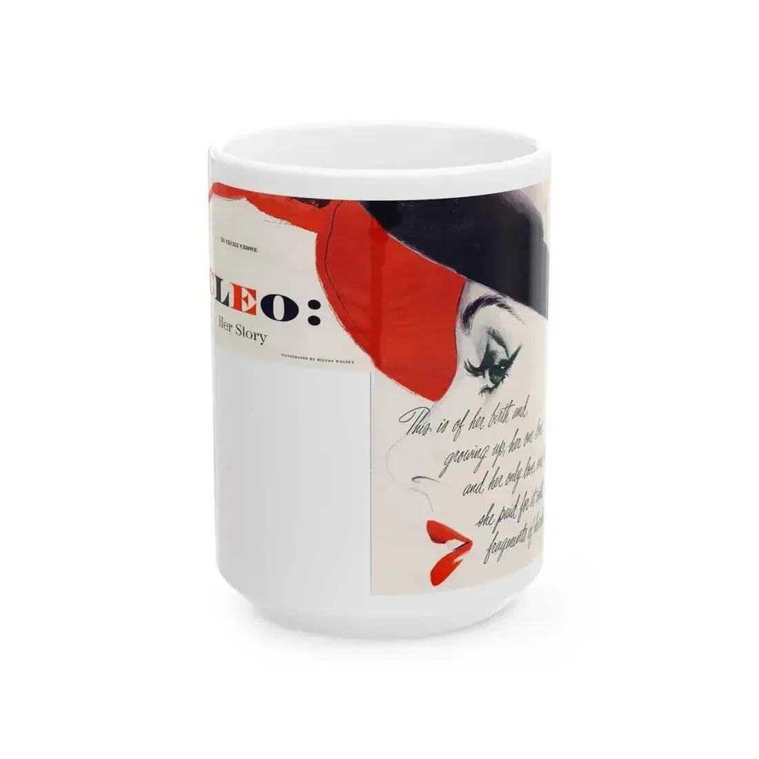 Cleo - Her Story, Good Housekeeping illustration - White Coffee Mug 15oz - Go Mug Yourself