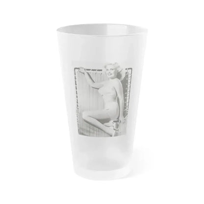 Cleo Moore #02 (Vintage Female Icon) Frosted Pint Glass 16oz 16oz Frosted - Go Mug Yourself