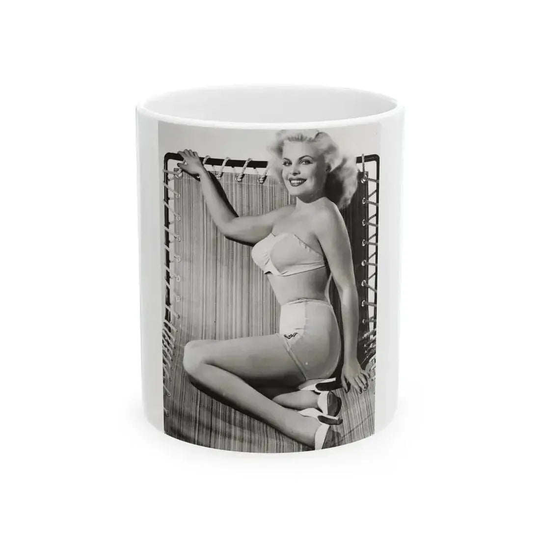 Cleo Moore #02 (Vintage Female Icon) White Coffee Mug 11oz - Go Mug Yourself