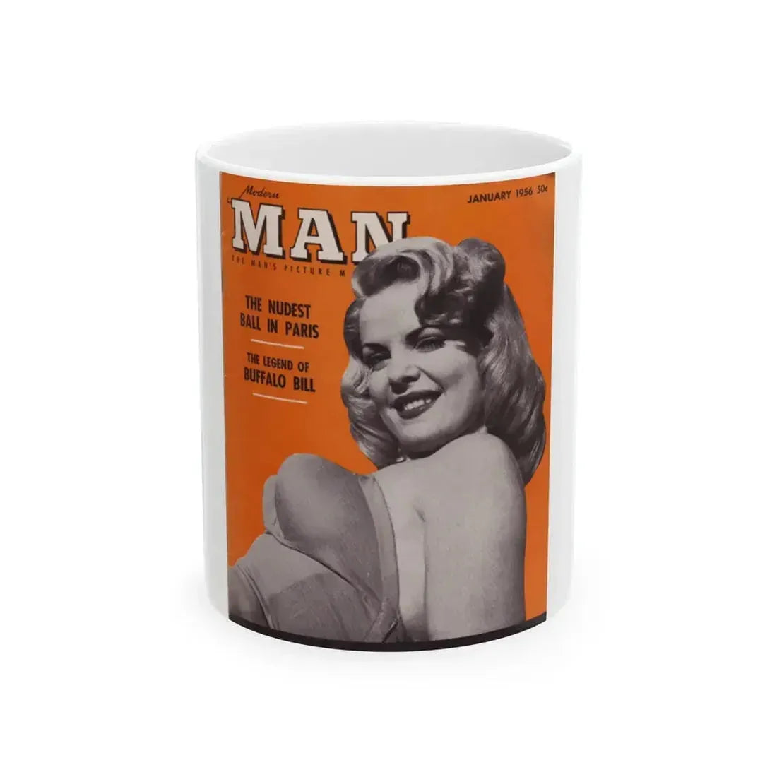 Cleo Moore #07 - Mag.Cover (Vintage Female Icon) White Coffee Mug 11oz - Go Mug Yourself