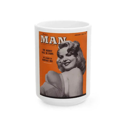 Cleo Moore #07 - Mag.Cover (Vintage Female Icon) White Coffee Mug 15oz - Go Mug Yourself