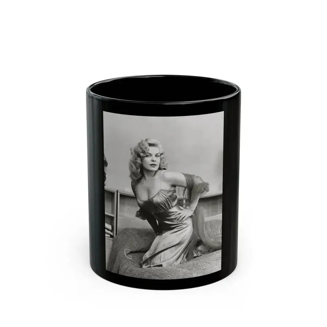 Cleo Moore #102 (Vintage Female Icon) Black Coffee Mug 11oz - Go Mug Yourself