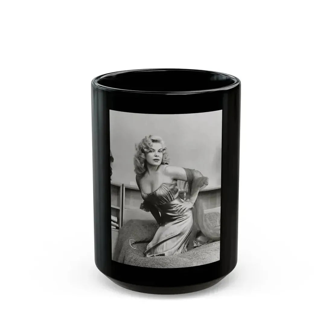 Cleo Moore #102 (Vintage Female Icon) Black Coffee Mug 15oz - Go Mug Yourself