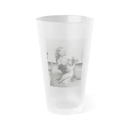 Cleo Moore #102 (Vintage Female Icon) Frosted Pint Glass 16oz 16oz Frosted - Go Mug Yourself