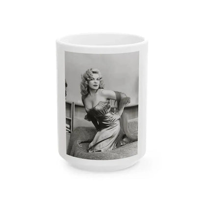 Cleo Moore #102 (Vintage Female Icon) White Coffee Mug 15oz - Go Mug Yourself