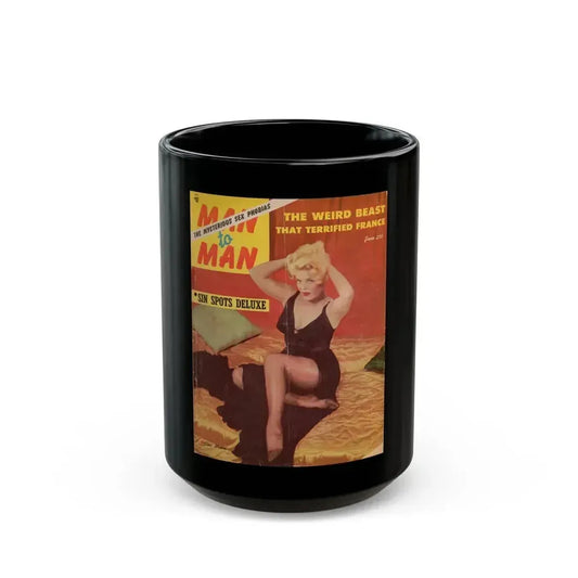 Cleo Moore #122 - Mag. Cover (Vintage Female Icon) Black Coffee Mug 15oz - Go Mug Yourself
