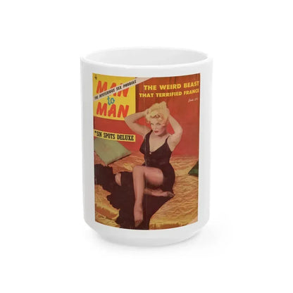Cleo Moore #122 - Mag. Cover (Vintage Female Icon) White Coffee Mug 15oz - Go Mug Yourself