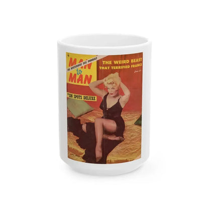 Cleo Moore #122 - Mag. Cover (Vintage Female Icon) White Coffee Mug 15oz - Go Mug Yourself