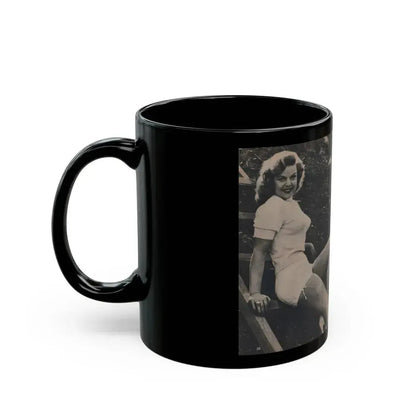 Cleo Moore #125 - Show Pocket Mag. '55 - 2 B&W Photos & Article (Vintage Female Icon) Black Coffee Mug - Go Mug Yourself