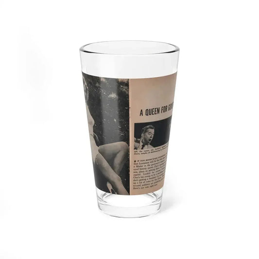 Cleo Moore #125 - Show Pocket Mag. '55 - 2 B&W Photos & Article (Vintage Female Icon) Pint Glass 16oz 16oz - Go Mug Yourself