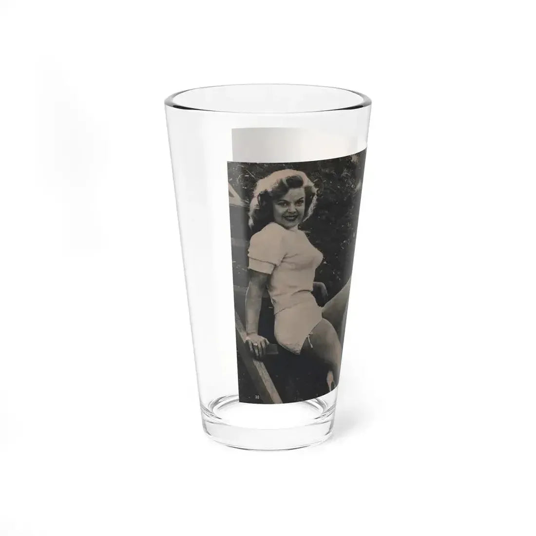 Cleo Moore #125 - Show Pocket Mag. '55 - 2 B&W Photos & Article (Vintage Female Icon) Pint Glass 16oz - Go Mug Yourself