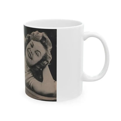 Cleo Moore #126 - Show Pocket Mag. '55 - B&W Centerfold Photo (Vintage Female Icon) White Coffee Mug - Go Mug Yourself