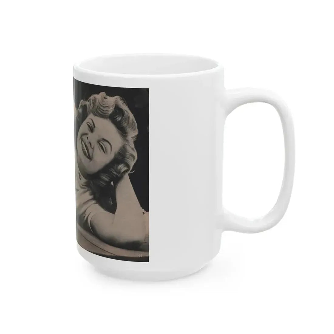 Cleo Moore #126 - Show Pocket Mag. '55 - B&W Centerfold Photo (Vintage Female Icon) White Coffee Mug - Go Mug Yourself