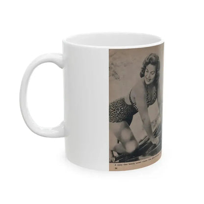 Cleo Moore #127 - Show Pocket Mag. '55 - 3 B&W Photos & Article (Vintage Female Icon) White Coffee Mug - Go Mug Yourself