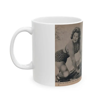 Cleo Moore #127 - Show Pocket Mag. '55 - 3 B&W Photos & Article (Vintage Female Icon) White Coffee Mug - Go Mug Yourself