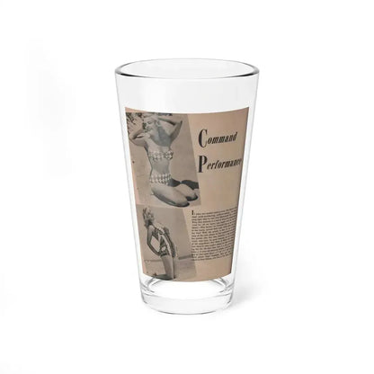 Cleo Moore #130 - Glamorous Models Mag. '51 - 2 B&W Photos & Article (Vintage Female Icon) Pint Glass 16oz 16oz - Go Mug Yourself