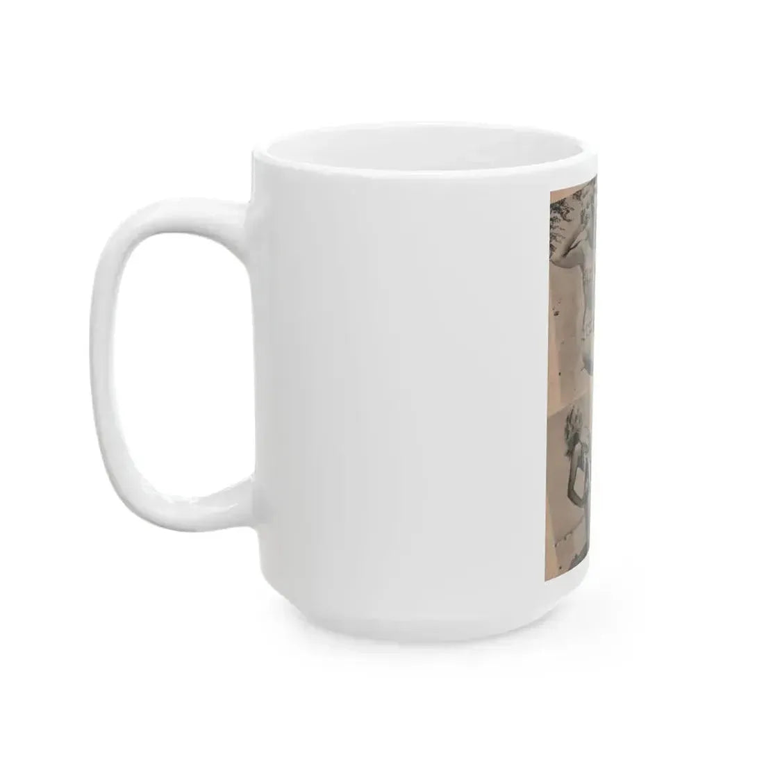 Cleo Moore #130 - Glamorous Models Mag. '51 - 2 B&W Photos & Article (Vintage Female Icon) White Coffee Mug - Go Mug Yourself