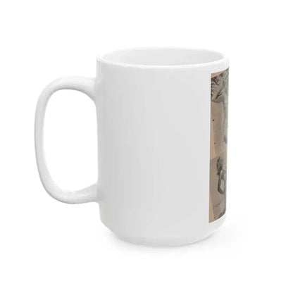 Cleo Moore #130 - Glamorous Models Mag. '51 - 2 B&W Photos & Article (Vintage Female Icon) White Coffee Mug - Go Mug Yourself