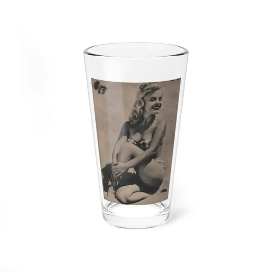 Cleo Moore #131 - Glamorous Models Mag. '51 - 1 B&W Photo (Vintage Female Icon) Pint Glass 16oz 16oz - Go Mug Yourself