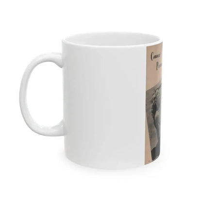 Cleo Moore #132 - Glamorous Models Mag. '51 - 2 B&W Photos (Vintage Female Icon) White Coffee Mug - Go Mug Yourself