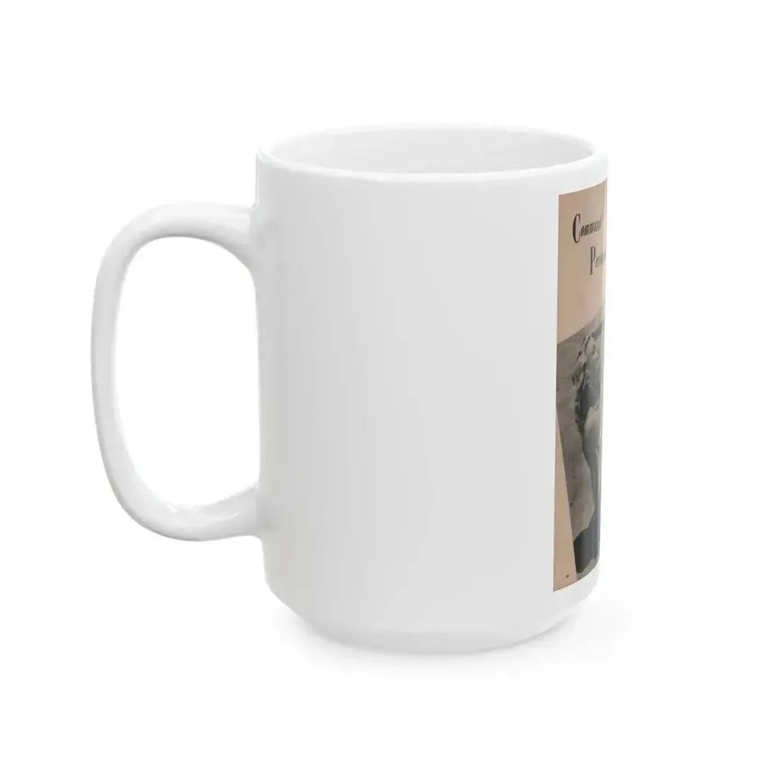 Cleo Moore #132 - Glamorous Models Mag. '51 - 2 B&W Photos (Vintage Female Icon) White Coffee Mug - Go Mug Yourself