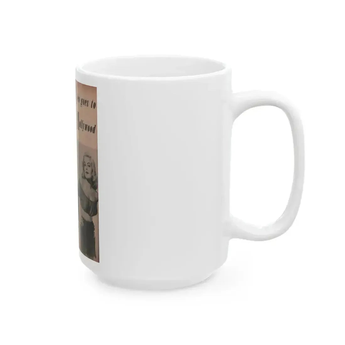 Cleo Moore #134 - Glamorous Models Mag. '50 - 2 B&W Photos & Article (Vintage Female Icon) White Coffee Mug - Go Mug Yourself