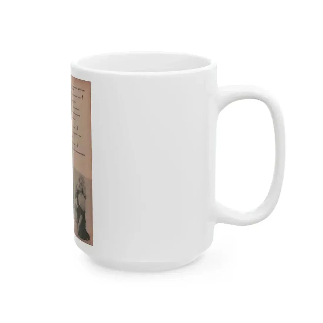 Cleo Moore #135 - Glamorous Models Mag. '50 - 3 B&W Photos (Vintage Female Icon) White Coffee Mug - Go Mug Yourself