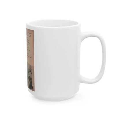 Cleo Moore #135 - Glamorous Models Mag. '50 - 3 B&W Photos (Vintage Female Icon) White Coffee Mug - Go Mug Yourself