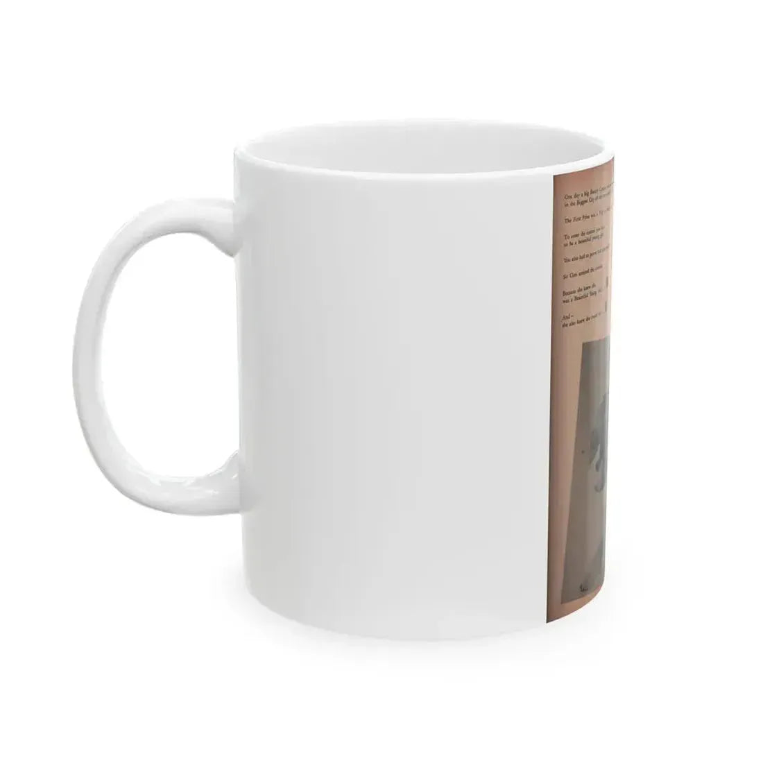 Cleo Moore #137 - Glamorous Models Mag. '50 - 2 B&W Photos (Vintage Female Icon) White Coffee Mug - Go Mug Yourself