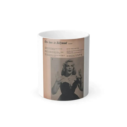 Cleo Moore #138 - Glamorous Models Mag. '50 - 1 B&W Photos (Vintage Female Icon) Color Changing Mug 11oz 11oz - Go Mug Yourself