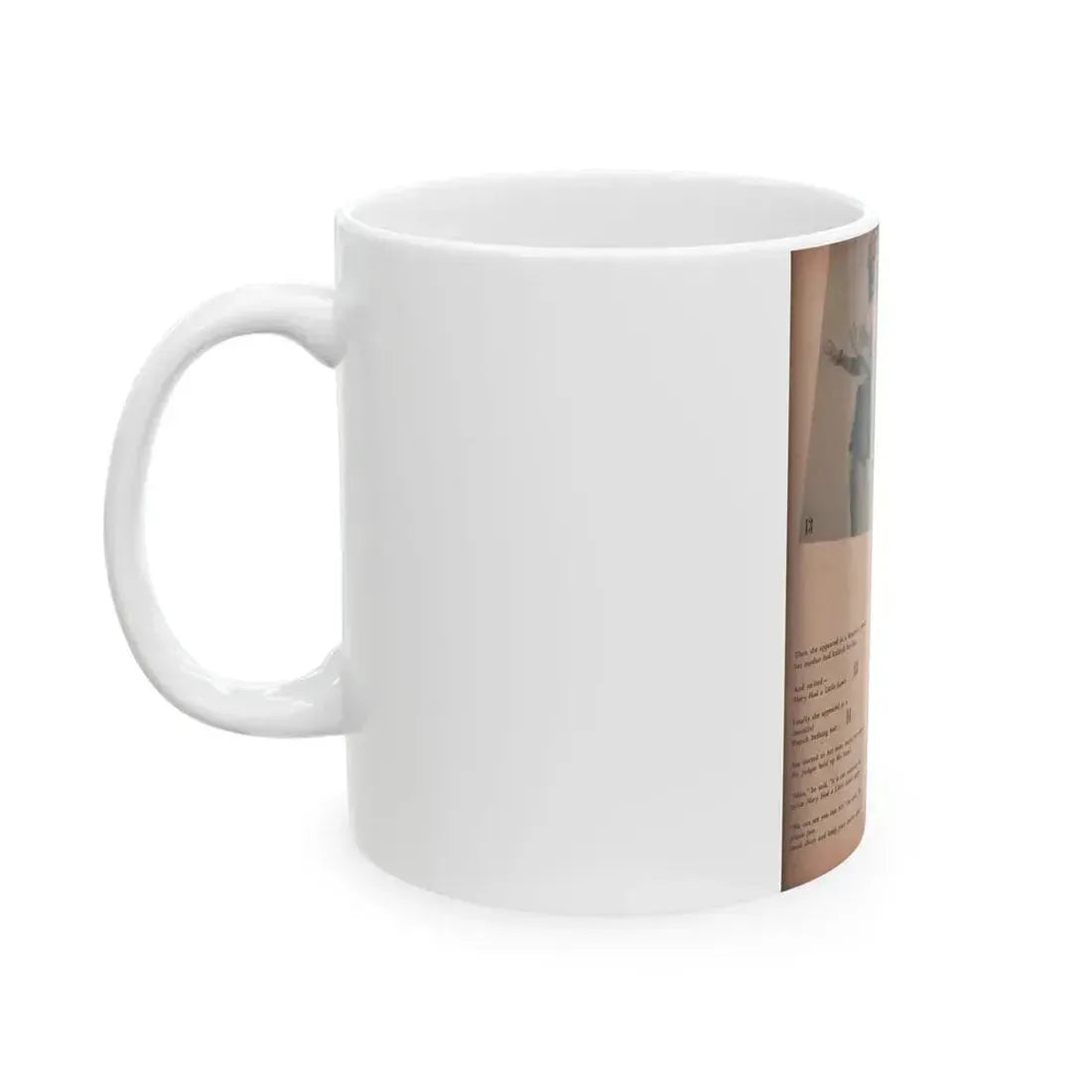 Cleo Moore #139 - Glamorous Models Mag. '50 - 2 B&W Photos (Vintage Female Icon) White Coffee Mug - Go Mug Yourself