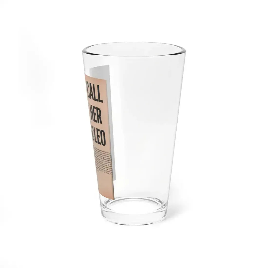 Cleo Moore #142 - Glamorous Models Mag. '54 - 1 B&W Photo & Article (Vintage Female Icon) Pint Glass 16oz - Go Mug Yourself